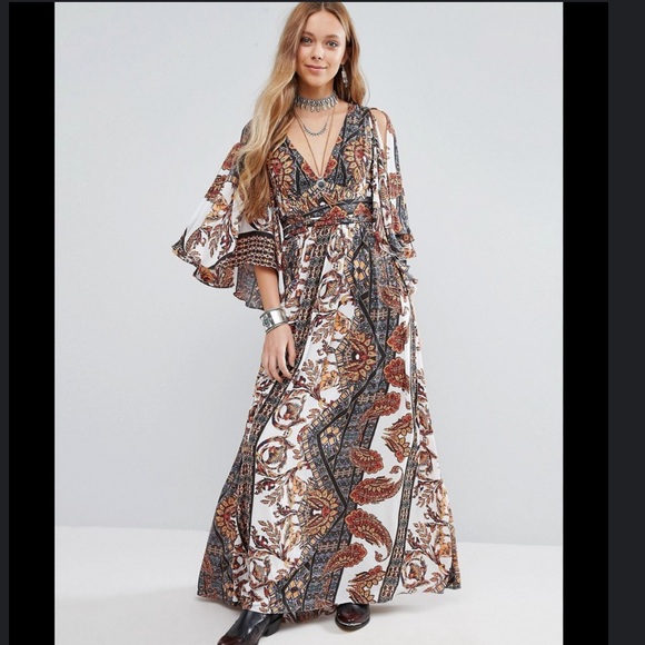 Free People Dresses & Skirts - Free People Fern Cream Bohemian Maxi